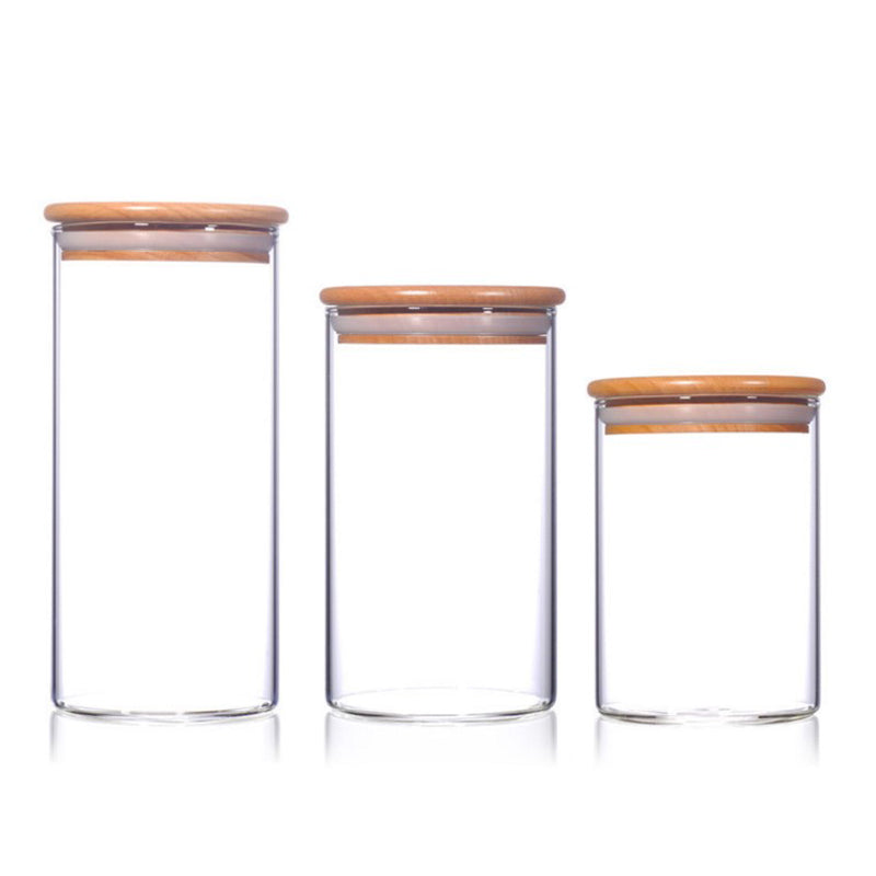 Bamboo Glass Fruit Jar