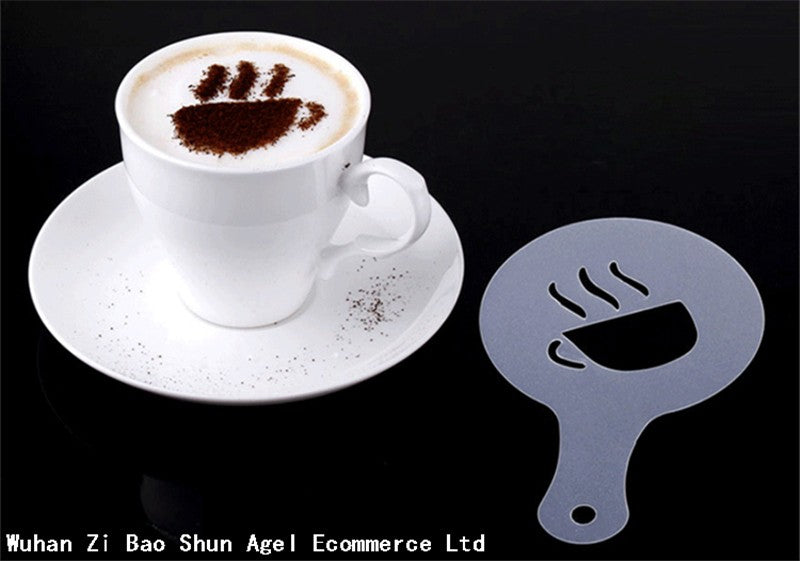 16Pcs Mold Coffee Milk Stencil