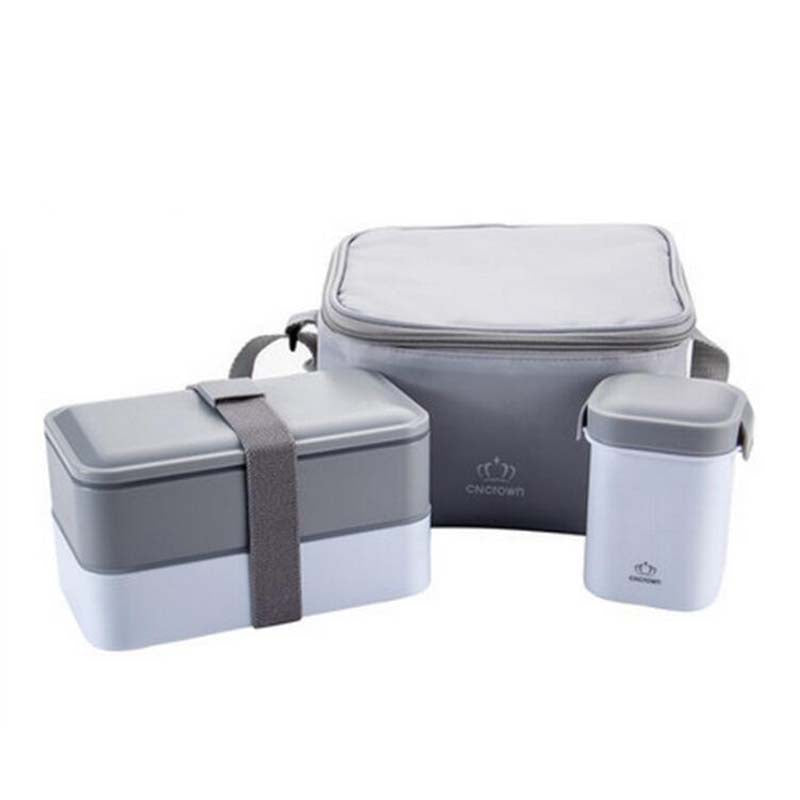 Portable Double Layer Lunch Box