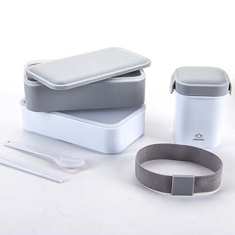 Portable Double Layer Lunch Box