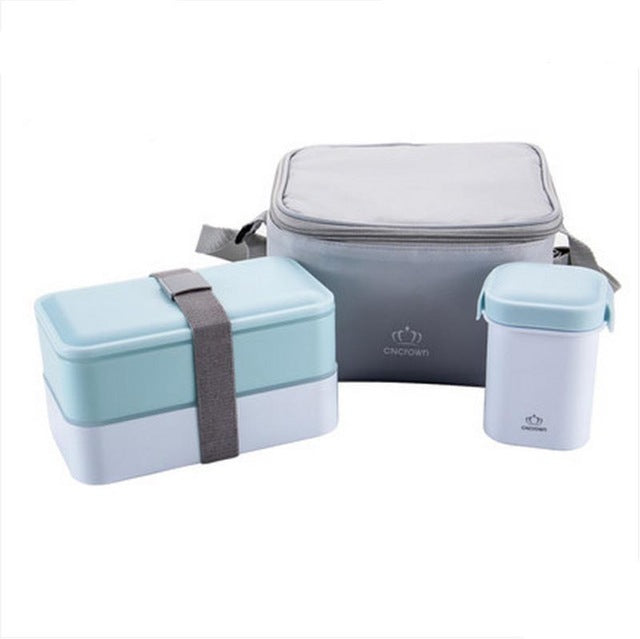 Portable Double Layer Lunch Box