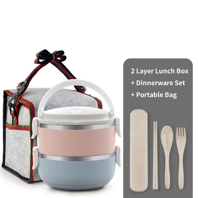 Portable Stainless Steel Lunch Box