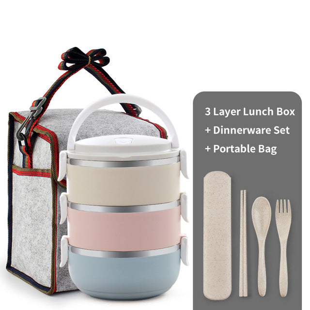 Portable Stainless Steel Lunch Box