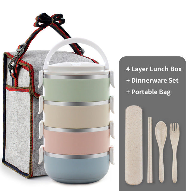 Portable Stainless Steel Lunch Box