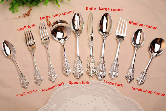 Luxury Western Silver Dinnerware