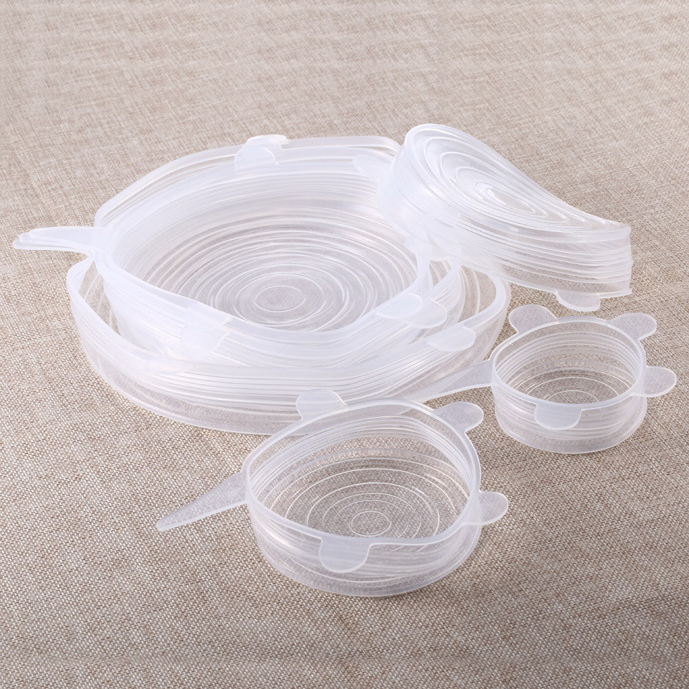 6 Pcs Universal Silicone Suction Lid