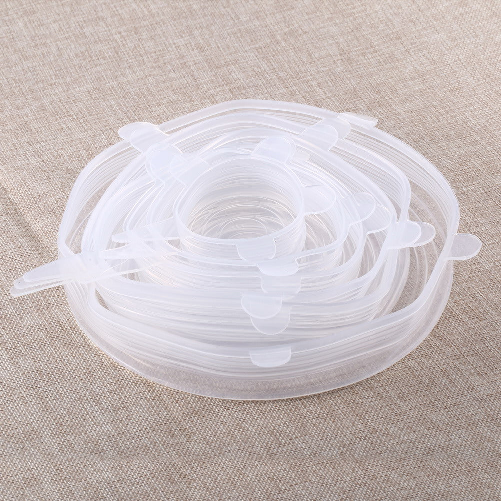 6 Pcs Universal Silicone Suction Lid