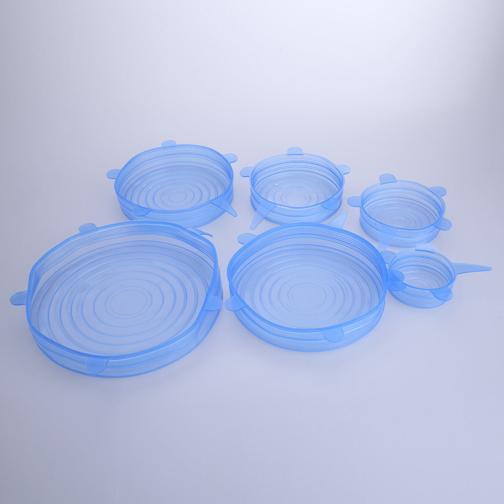 6 Pcs Universal Silicone Suction Lid