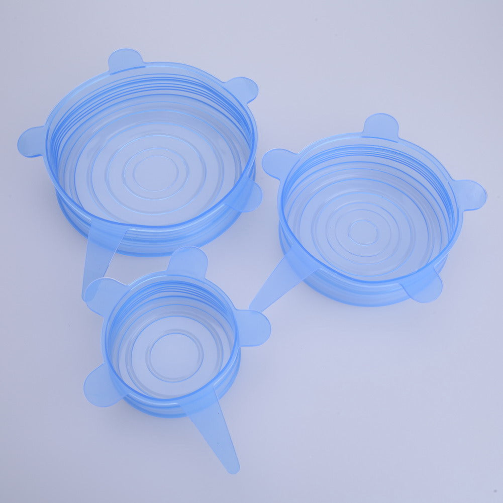 6 Pcs Universal Silicone Suction Lid